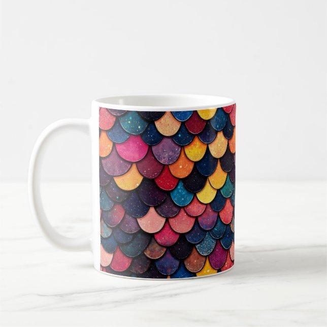 Färgfull Glitter  Mönster Kaffemugg (Vänster)