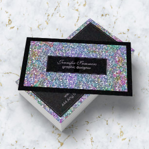 Färgfull Glitter och Sparkles Black Ram Visitkort