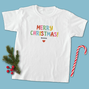 Färgfull God jul-matchande familj Baby T Shirt