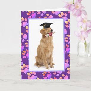Färgfull Golden Retriever Studenten Kort
