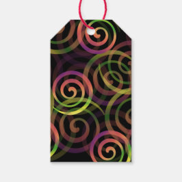 Färgfull gotin Rainbow jul Mönster Presentetikett