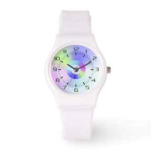 Färgfull gradient av regnavsregn av god vibes armbandsur