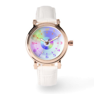 Färgfull gradient av regnavsregn av god vibes armbandsur