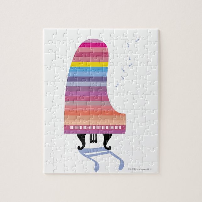 Färgfull Grand Piano Pussel (Vertikal)