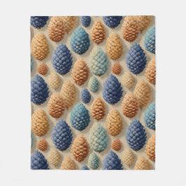 Färgfull Gräs Cones Winter Mönster Fleecefilt