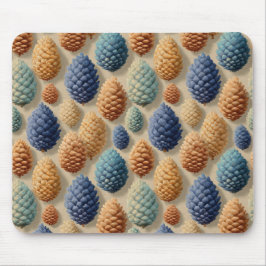 Färgfull Gräs Cones Winter Mönster Musmatta