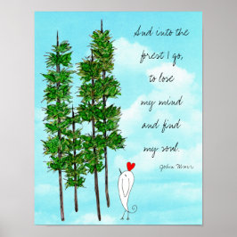 Färgfull Gräs Träd med Ord Poster
