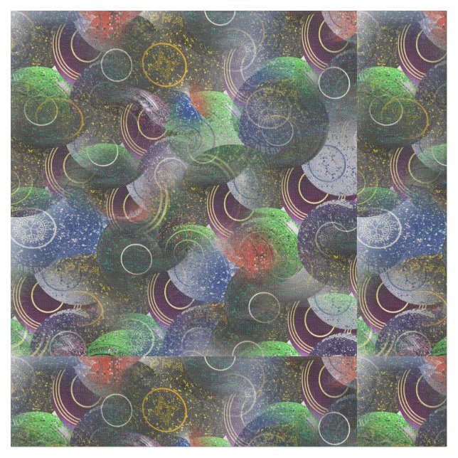 Färgfull Gräsmatta Bowls Decoupage Tyg (Närbild)
