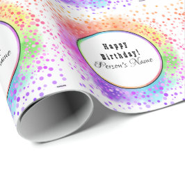 Färgfull Grattis på födelsedagen-presentfigursättn Presentpapper