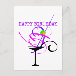 Färgfull Grattis på födelsedagen Vykort