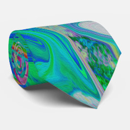 Färgfull grön Abstrakt i limmet Retro Liquid Art Slips