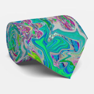 Färgfull grön Abstrakt i limmet Retro Liquid Art Slips