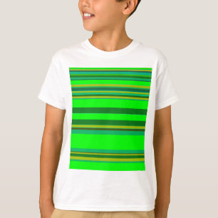 Färgfull Grönt Rand-anpassad designern Mönster T-shirt