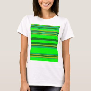 Färgfull Grönt Rand-anpassad designern Mönster T-shirt