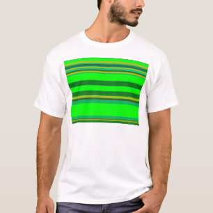 Färgfull Grönt Rand-anpassad designern Mönster Tee Shirt
