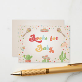 Färgfull Groovy Fiesta Bokar för Baby Baby Shower Tilläggskort