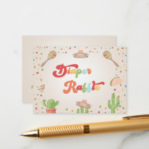 Färgfull Groovy Fiesta Diaper Raffle Baby Shower