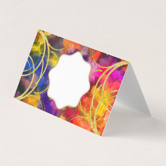 Färgfull Guld-Rulla, valfritt Tillfälle-kort Kort