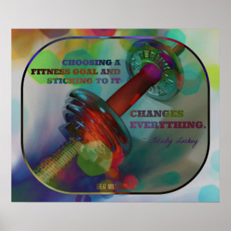 Färgfull Gym Poster med Vights 004