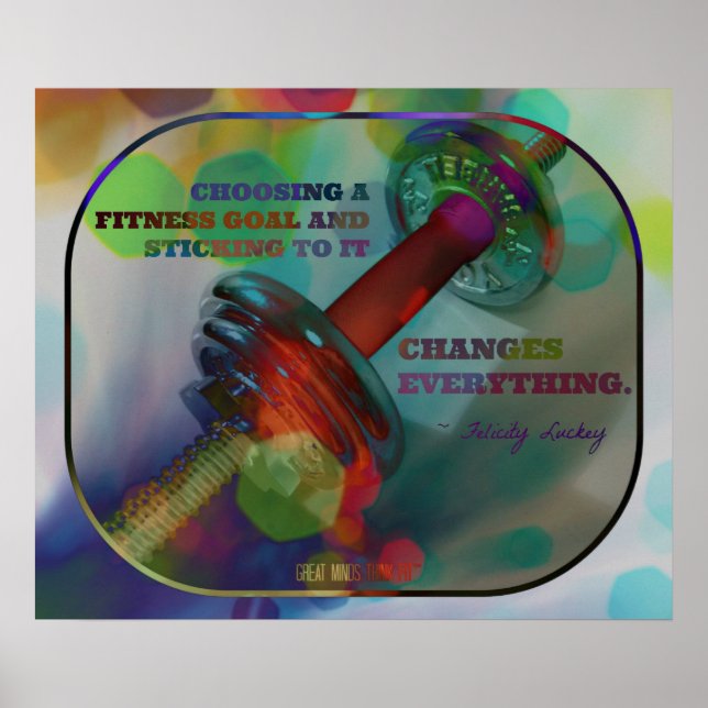 Färgfull Gym Poster med Vights 004 (Framsidan)