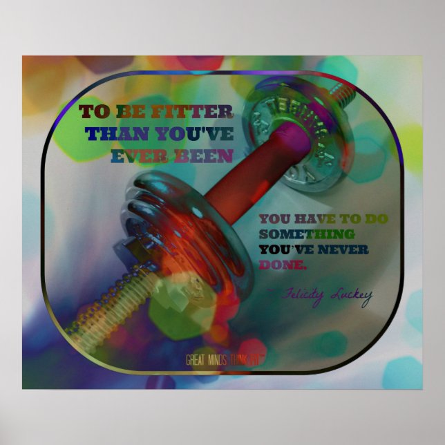 Färgfull Gym Poster med Vights 005 (Framsidan)