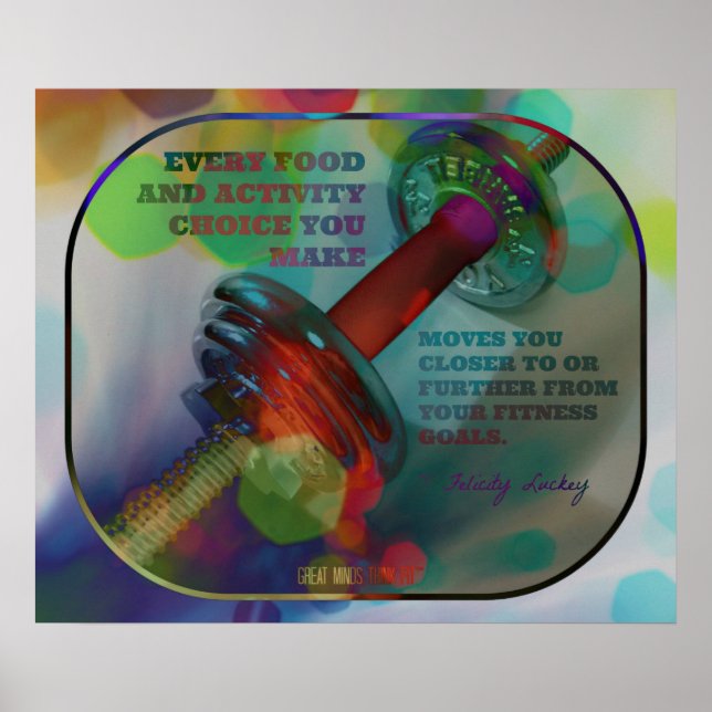 Färgfull gym Poster med Vights 016 (Framsidan)