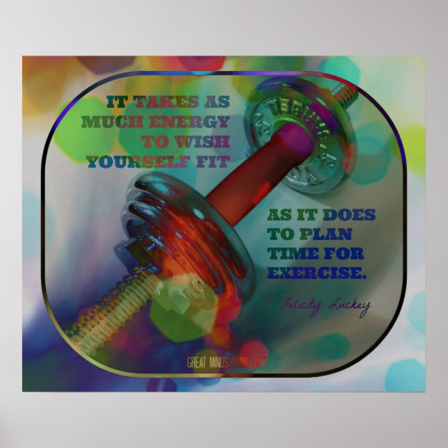 Färgfull gym Poster med Vights 017 (Framsidan)