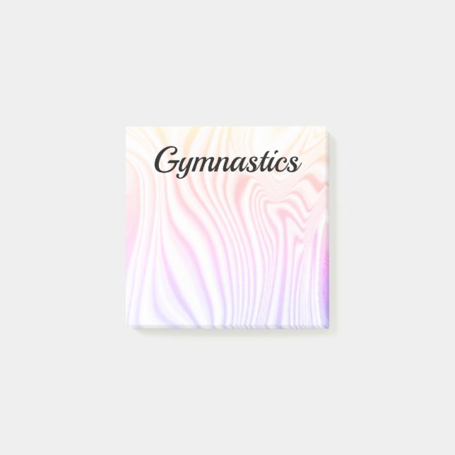 Färgfull GYMNASTICS Post-it Notes 3" X 3" Block (Framsida)