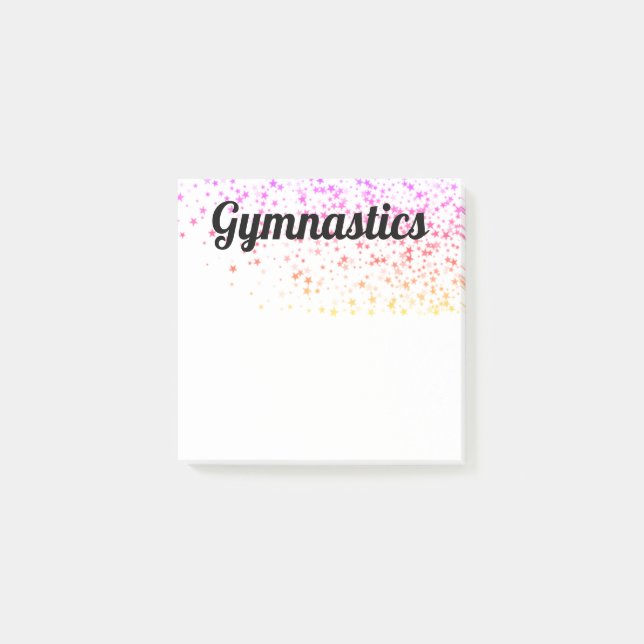 Färgfull gymnastika post-it Notes 3" x 3" Block (Framsida)