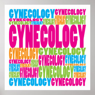 Färgfull gynekologi poster