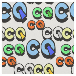 Färgfull ham Radio CQ Fabric Tyg