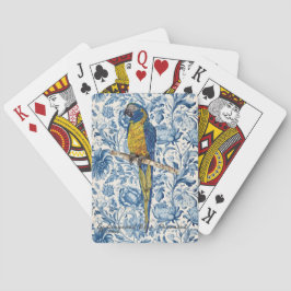 Färgfull handmålad utrotad Macaw Casinokort