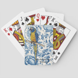 Färgfull handmålad utrotad Macaw Casinokort