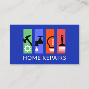 Färgfull Handyman Verktyg Lagrar Visitkort