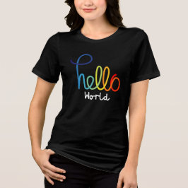 Färgfull Hej World Women's Tri-blend T-Shirt
