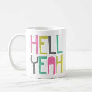 Färgfull helvetes ja kaffemugg