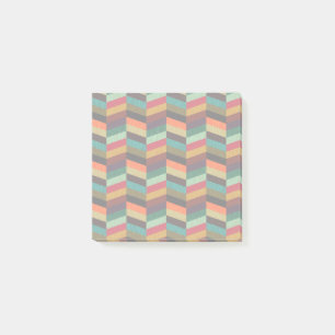 Färgfull Herringbone Mönster med flera Färgader Post-it Block