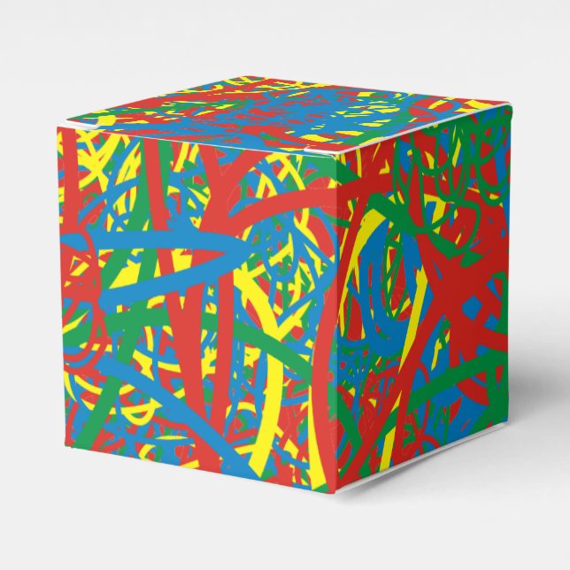 Färgfull hett  röd gult grönt blå artär presentaskar (Framsidan Sidan)