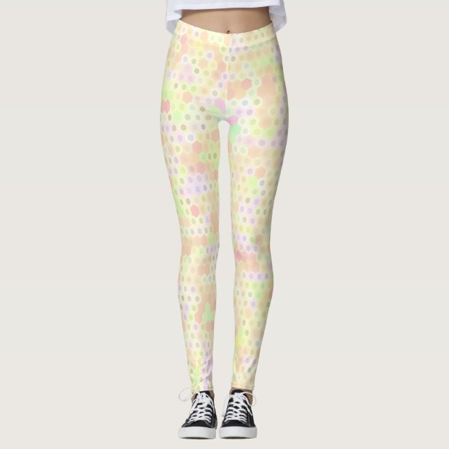 Färgfull hexagon leggings (Framsida)