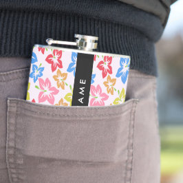 Färgfull Hibiscus, Mönster av blommor, ditt namn Fickplunta