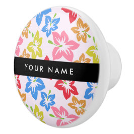 Färgfull Hibiscus, Mönster av blommor, ditt namn Knopp