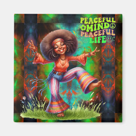 Färgfull Hippie-Chic - fredlig magnet