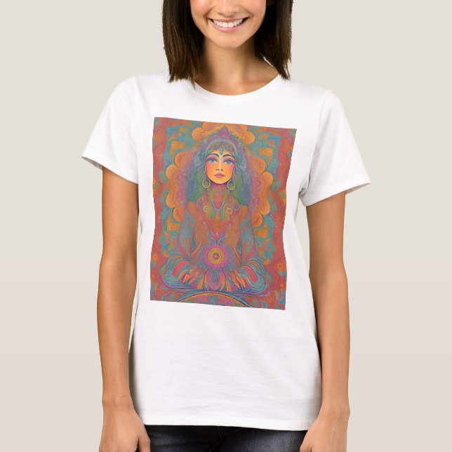 Färgfull "hippy" t-shirt (Framsida)