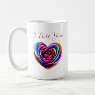 Färgfull Hjärtformade Ro Kaffemugg