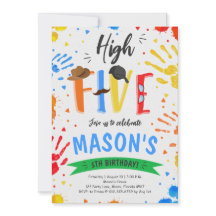 Färgfull, hög, fem födelsedag