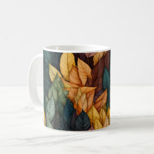 Färgfull Höst löv Mönster Kaffemugg