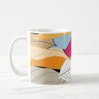 Färgfull höst löv, sömlös mönster. kaffemugg