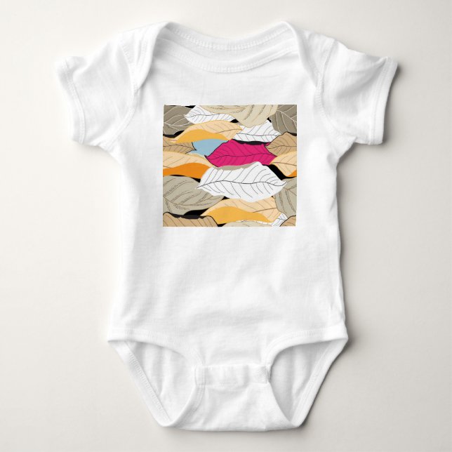 Färgfull höst löv, sömlös mönster. t shirt (Framsida)