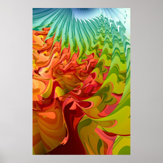 Färgfull höst Träd Poster (Framsidan)