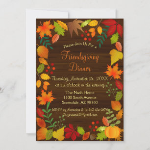 Färgfull höstblomma för Thanksgiving Inbjudningar